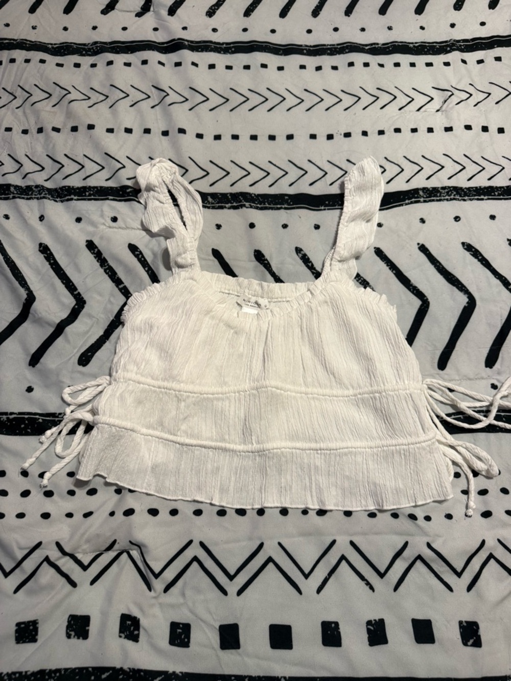 White Cropped Tie-Side Summer Top - Women's Crop Top